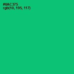 #0AC375 - Malachite Color Image