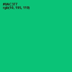 #0AC377 - Malachite Color Image