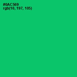 #0AC569 - Malachite Color Image