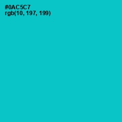 #0AC5C7 - Robin's Egg Blue Color Image