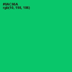 #0AC66A - Malachite Color Image