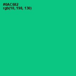 #0AC682 - Caribbean Green Color Image