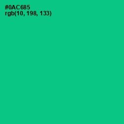 #0AC685 - Caribbean Green Color Image