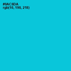 #0AC6DA - Robin's Egg Blue Color Image