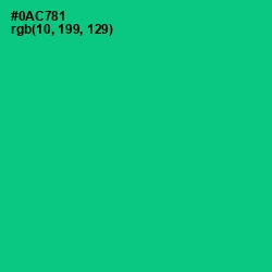 #0AC781 - Caribbean Green Color Image