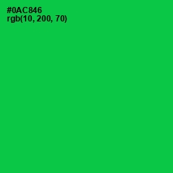 #0AC846 - Malachite Color Image