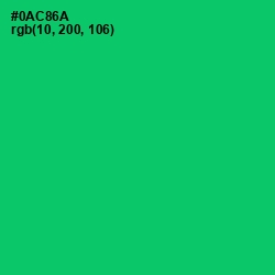 #0AC86A - Malachite Color Image