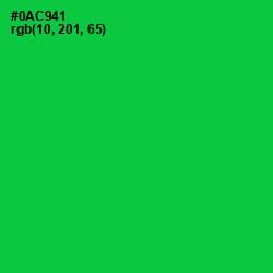 #0AC941 - Malachite Color Image