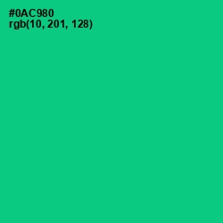 #0AC980 - Caribbean Green Color Image