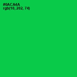#0ACA4A - Malachite Color Image