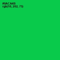 #0ACA4B - Malachite Color Image