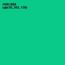 #0ACA8A - Caribbean Green Color Image