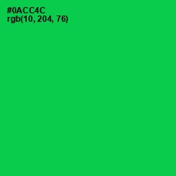 #0ACC4C - Malachite Color Image