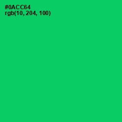 #0ACC64 - Malachite Color Image