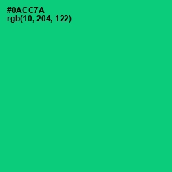 #0ACC7A - Malachite Color Image