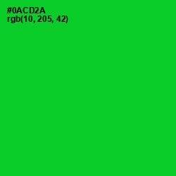 #0ACD2A - Green Color Image