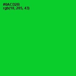 #0ACD2B - Green Color Image