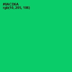 #0ACD6A - Malachite Color Image