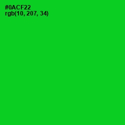 #0ACF22 - Green Color Image