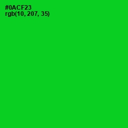 #0ACF23 - Green Color Image