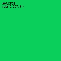 #0ACF5B - Malachite Color Image