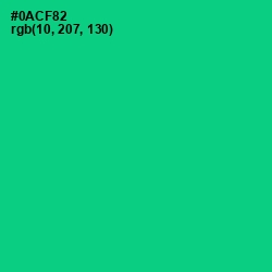 #0ACF82 - Caribbean Green Color Image