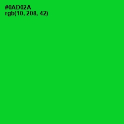 #0AD02A - Green Color Image