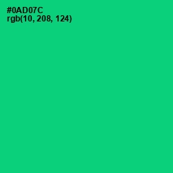 #0AD07C - Malachite Color Image