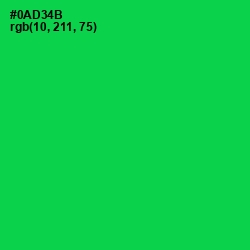 #0AD34B - Malachite Color Image