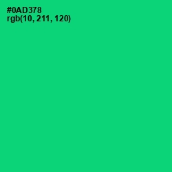 #0AD378 - Malachite Color Image