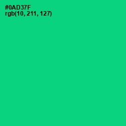 #0AD37F - Spring Green Color Image