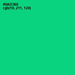 #0AD380 - Caribbean Green Color Image