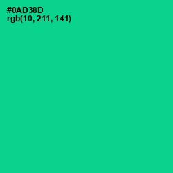 #0AD38D - Caribbean Green Color Image