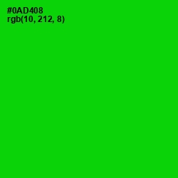 #0AD408 - Green Color Image