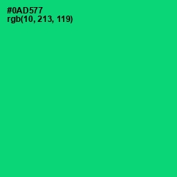#0AD577 - Malachite Color Image