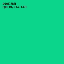 #0AD58B - Caribbean Green Color Image