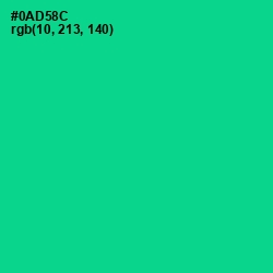 #0AD58C - Caribbean Green Color Image