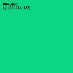 #0AD684 - Caribbean Green Color Image