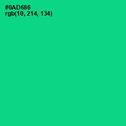 #0AD686 - Caribbean Green Color Image