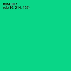 #0AD687 - Caribbean Green Color Image