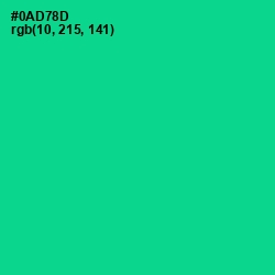 #0AD78D - Caribbean Green Color Image