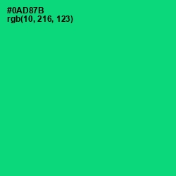 #0AD87B - Spring Green Color Image