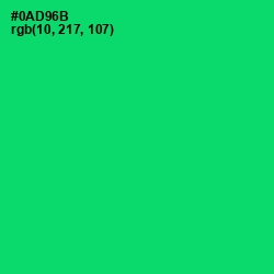 #0AD96B - Malachite Color Image