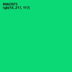 #0AD975 - Malachite Color Image