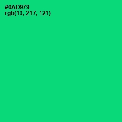 #0AD979 - Spring Green Color Image