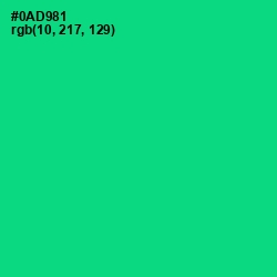 #0AD981 - Caribbean Green Color Image