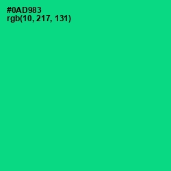 #0AD983 - Caribbean Green Color Image