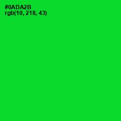 #0ADA2B - Green Color Image