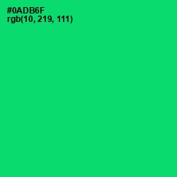 #0ADB6F - Malachite Color Image