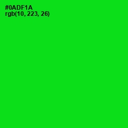 #0ADF1A - Green Color Image